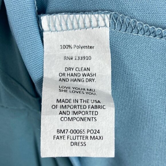 NWT Show Me Your MuMu‎ Maxi Dress Faye Flutter Blue Size XS New With Tags Boho - Picture 10 of 13